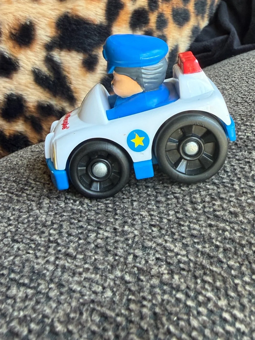 Little people fisher price wheelies police car with driver